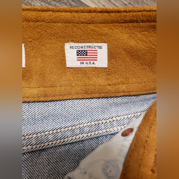 LEVI'S RE/DONE Denim Skirt with Faux Leather Buckle Belt Waist | Size 24 | NWT'S - Picture 10 of 12